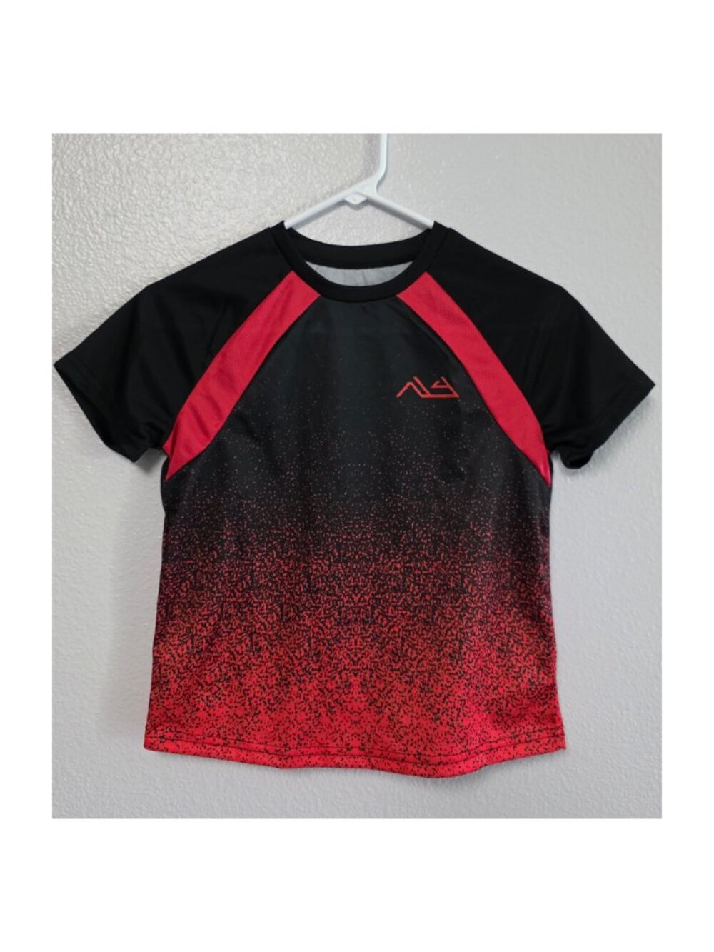 SHEIN Boys 8Y Black Red Athletic Shirt Shorts 2 Piece Set NWOT